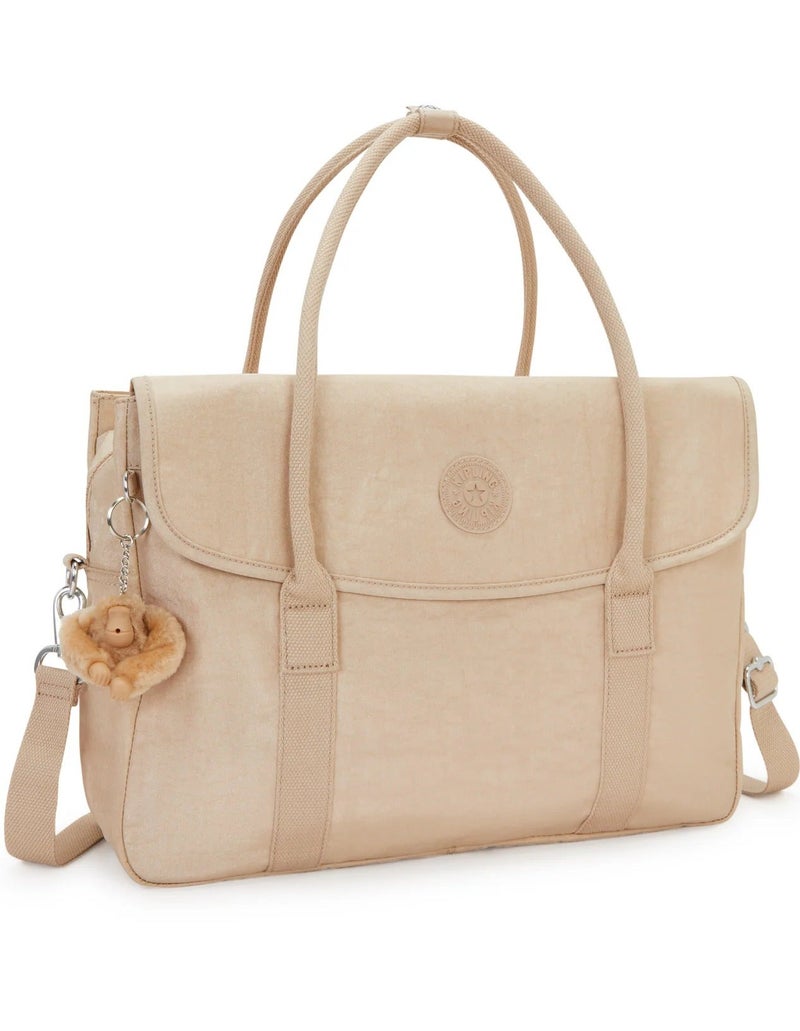 كيبلينغ حقيبة سوبر ووركر إس الصغيرة بحزام قابل للإزالة - بيج لامع - Image 4